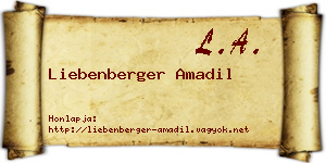 Liebenberger Amadil névjegykártya